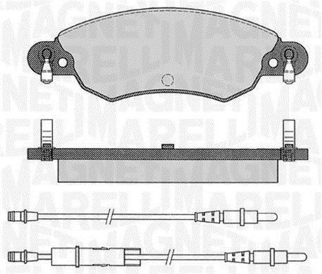 MAGNETI MARELLI Комплект тормозных колодок, дисковый тормоз 363916060565